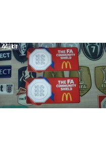 OFFICIAL SPORTING ID THE FA COMMUNITY SHIELD 2015-16 ART CUT FLOCK PLAYER SIZE PATCH