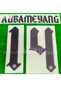 Official AUBAMEYANG #14 Arsenal FC Away CUP 2020-21 PRINT 