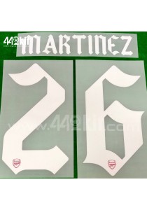 Official MARTINEZ #26 Arsenal FC Home CUP 2020-21 PRINT 