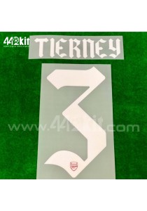 Official TIERNEY #3 Arsenal FC Home CUP 2020-21 PRINT 