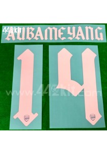 Official AUBAMEYANG #14 Arsenal FC 3rd CUP 2020-21 PRINT 