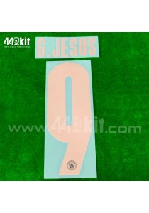 OFFICIAL G.JESUS #9 Manchester City FC Away UCL CUP 2020-21 PRINT 