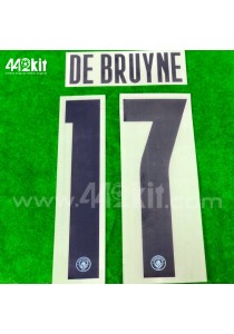 OFFICIAL DE BRUYNE #17 Manchester City FC Home UCL CUP 2020-21 PRINT 