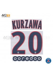 Official KURZAWA #20 + OOREDOO PSG 3rd Ligue 1 2019-20 PRINT 