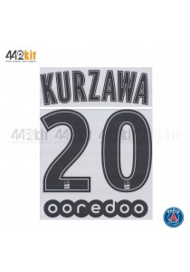 Official KURZAWA #20 + OOREDOO PSG Away Ligue 1 2019-20 PRINT 