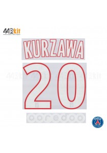 Official KURZAWA #20 + OOREDOO PSG Home Ligue 1 2019-20 PRINT 