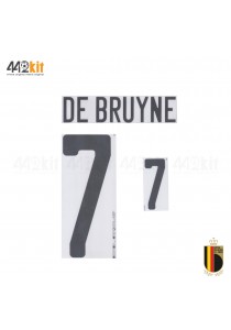 Official DE BRUYNE #7 Belgium RBFA Away EURO 2020 2020-21 PRINT 