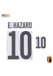 Official E.HAZARD #10 Belgium RBFA Away EURO 2020 2020-21 PRINT 
