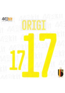 Official ORIGI #17 Belgium RBFA HOME EURO 2020 2020-21 PRINT 