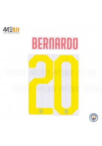 OFFICIAL BERNARDO #20 Manchester City FC Away UCL CUP 2019-20 PRINT 