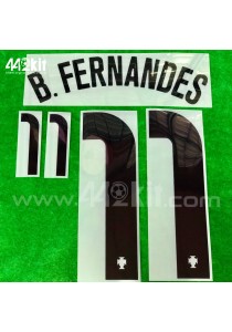 Official B.FERNANDES #11 Portugal FPF Away 2020-21 PRINT 