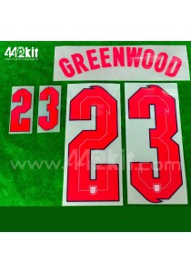 Official GREENWOOD #23 England Home 2020-21 PRINT 