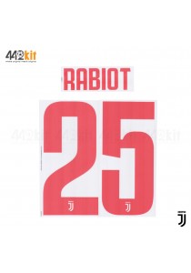 Official RABIOT #25 Juventus FC Away 2019-2020 PRINT 