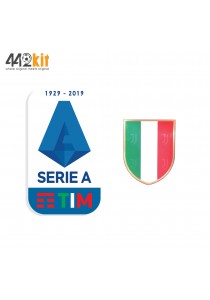 Official JUVENTUS SERIE A TIM + SCUDETO 2019-2020 Player Size Patches 