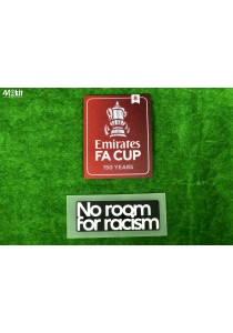 OFFICIAL THE EMIRATES FA CUP 150 YEARS 2021-22 WINNERS 8 + NO ROOM FOR RACISM PATCHES