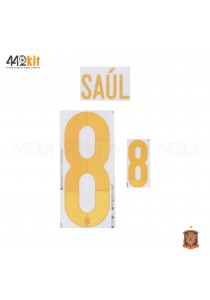 Official SAUL #8 SPAIN Home EURO 2020 2020-21 PRINT 