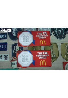 OFFICIAL SPORTING ID THE FA COMMUNITY SHIELD 2015-16 ART CUT FLOCK PLAYER SIZE PATCH