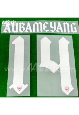 Official AUBAMEYANG #14 Arsenal FC Home CUP 2020-21 PRINT 
