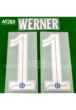 OFFICIAL WERNER #11 Chelsea Home CUP UCL 2020-21 PRINT 
