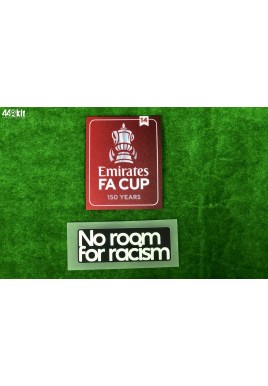 OFFICIAL THE EMIRATES FA CUP 150 YEARS 2021-22 WINNERS 14 + NO ROOM FOR RACISM PATCHES