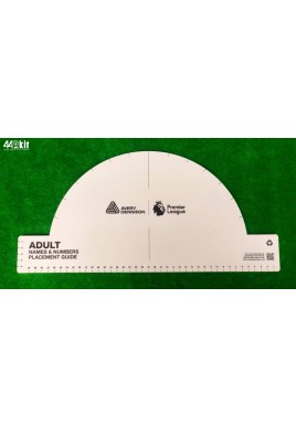 OFFICIAL AVERY DENNISON EPL NAME & NUMBER PLACEMENT GUIDE (PLAYER ADULT MEASUREMENT)