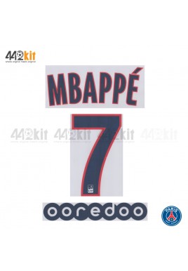 Official MBAPPE #7 + OOREDOO PSG 3rd Ligue 1 2019-20 PRINT 