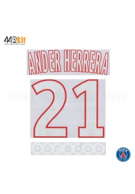 Official ANDER HERRERA #21 + OOREDOO PSG Home Ligue 1 2019-20 PRINT 