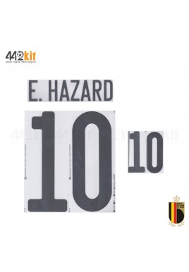 Official E.HAZARD #10 Belgium RBFA Away EURO 2020 2020-21 PRINT 
