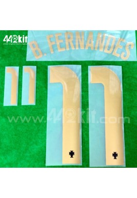 Official B.FERNANDES #11 Portugal FPF Home 2020-21 PRINT 