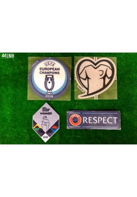 OFFICIAL PLAYER ISSUE EURO 2016 CHAMPIONS + UNL WINNER 2019 + LOVE + RESPECT PATCHES