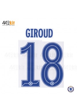 OFFICIAL GIROUD #18 Chelsea Away CUP UCL 2019-20 PRINT 