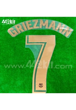 OFFICIAL PLAYER ISSUE GRIEZMANN #7 FC Barcelona Away 2020-21 PRINT 