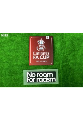 OFFICIAL THE EMIRATES FA CUP 150 YEARS 2020-21 WINNERS 7 + NO ROOM FOR RACISM PATCHES