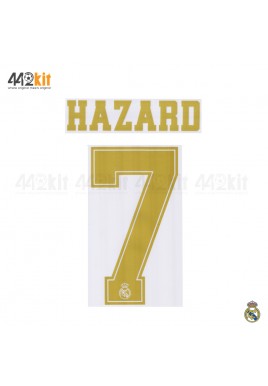 Official HAZARD #7 Real Madrid CF Home Away 2019-20 PRINT 