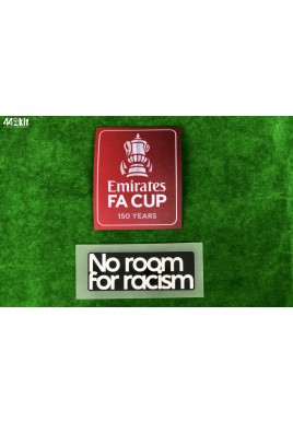 OFFICIAL THE EMIRATES FA CUP 150 YEARS 2020-21 + NO ROOM FOR RACISM PATCHES
