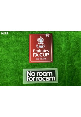 OFFICIAL THE EMIRATES FA CUP 150 YEARS 2021-22 WINNERS 8 + NO ROOM FOR RACISM PATCHES