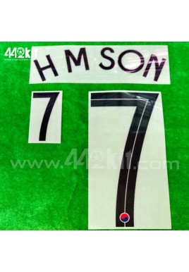 Official HM SON #7 South Korea Home 2020-21 PRINT 